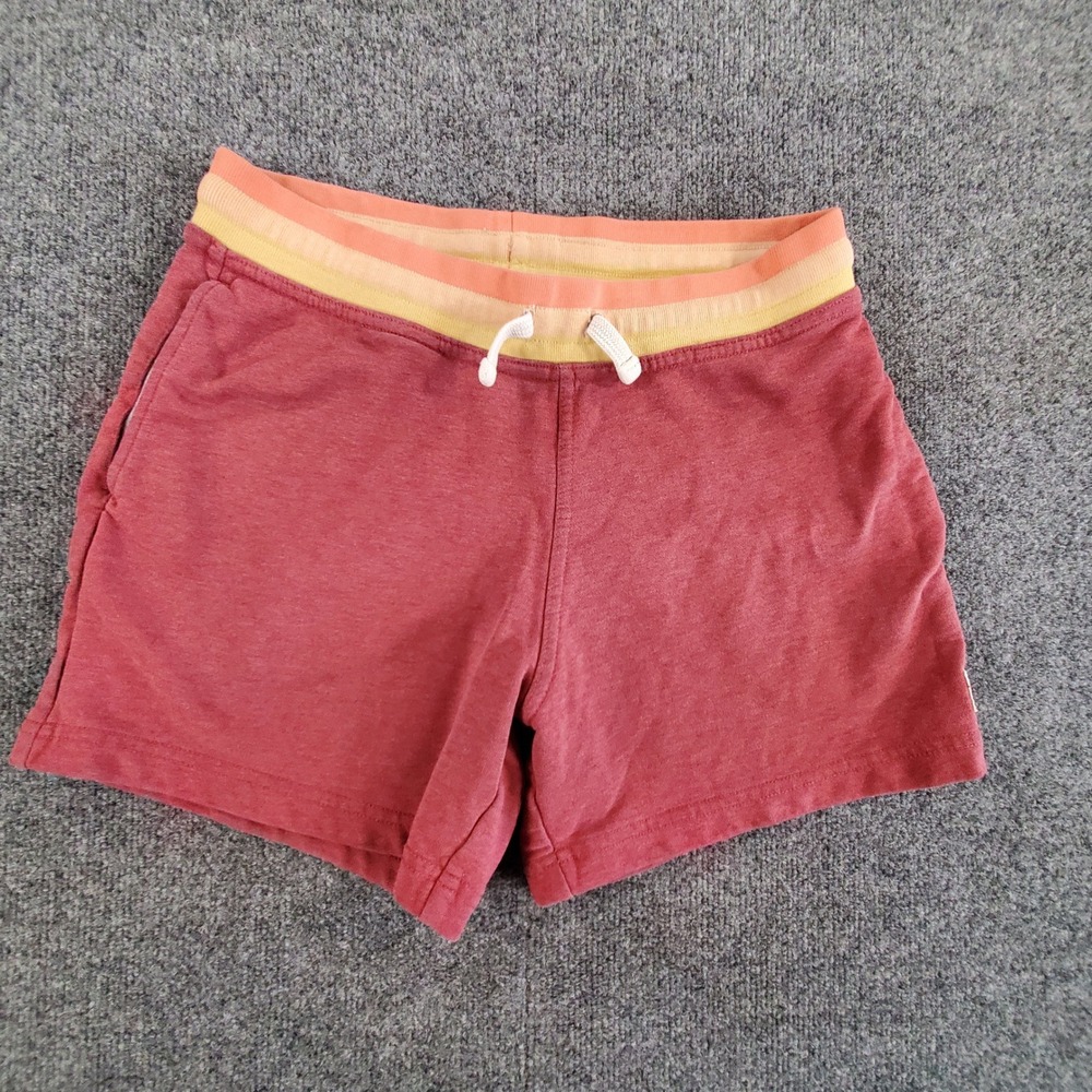 Chubbies Shorts Womens S Lounge Red Striped Waistband French Terry Casual